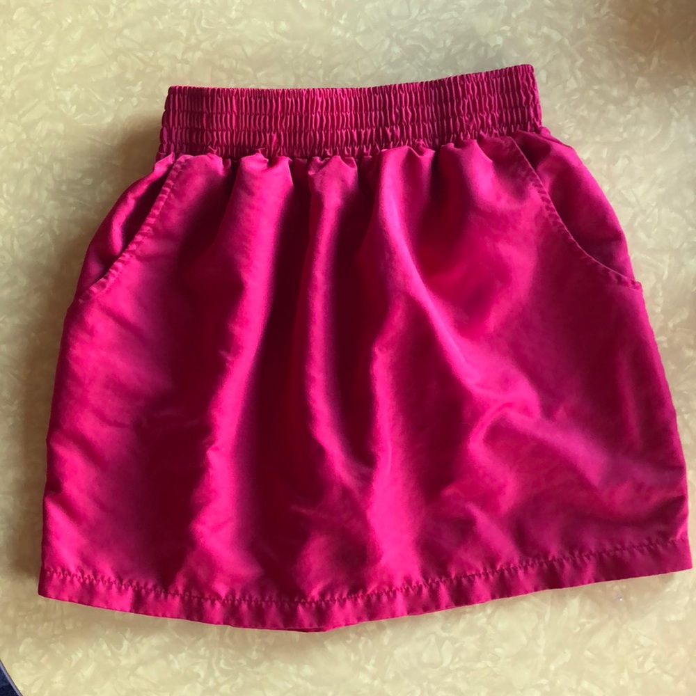 American Apparel red microfiber tulip skirt
